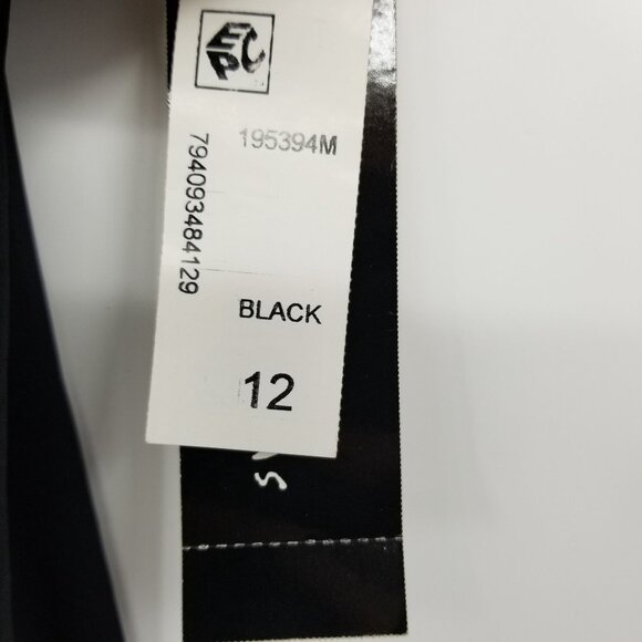 NWT S.L Fashions Black Bead Front Women's Popover Dress Size 12 - Picture 4 of 14